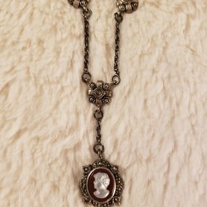 Sterling silver cameo necklace
